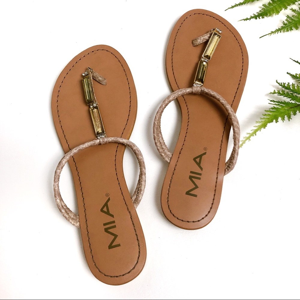 MIA Joella T-Strap Thong Sandals
